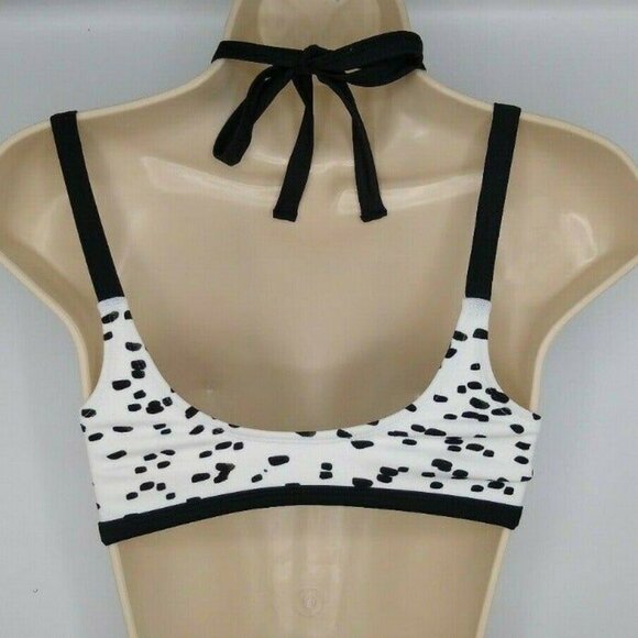 ASOS Swim Strappy Bikini Top Dalmation Print Sz 2 - Picture 3 of 7